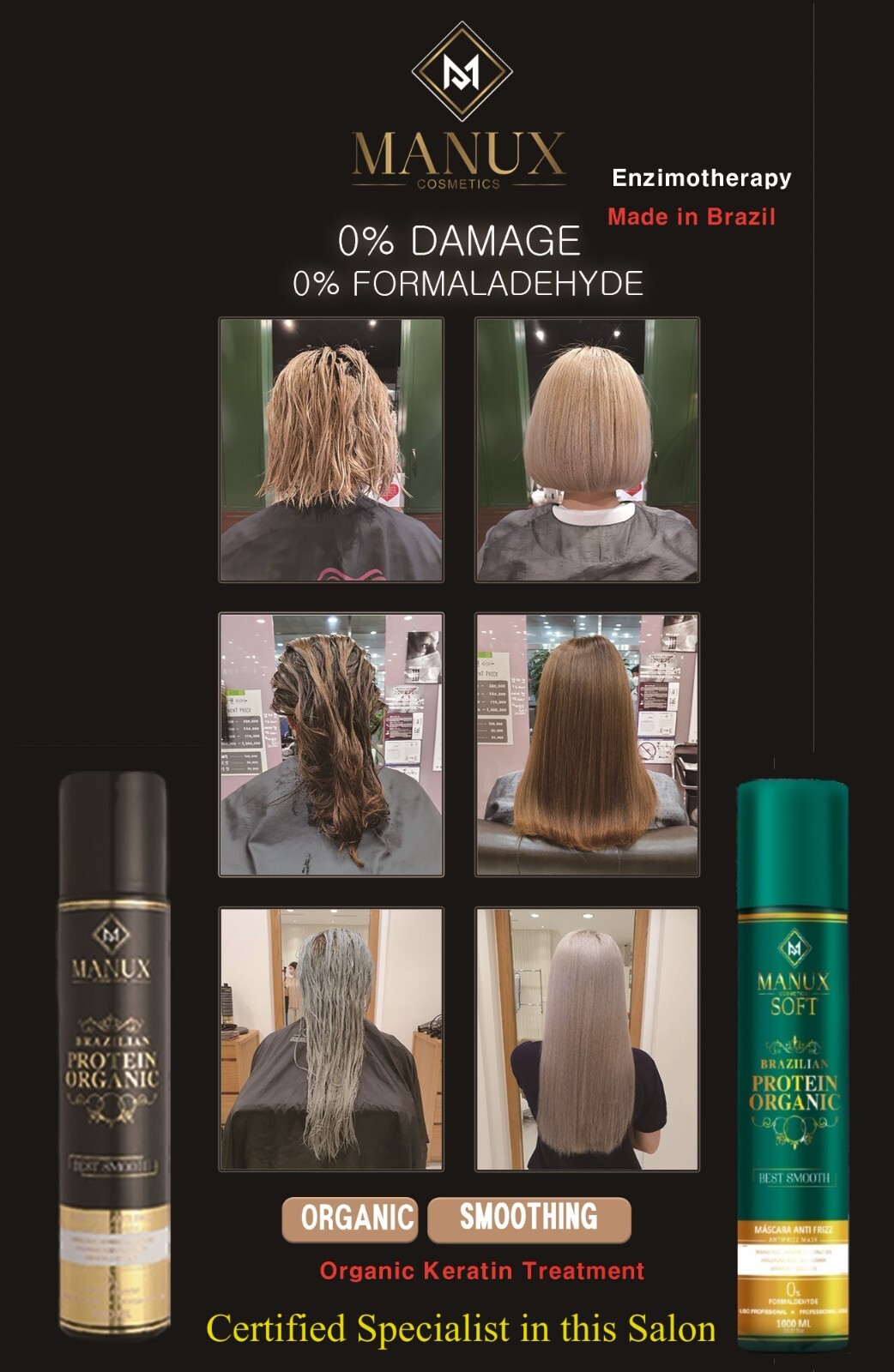 Brazilian Protein Organic Smoothing Treatment Manux original in Purple Agent