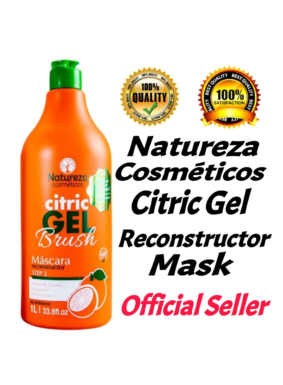Citric Gel Progressive Brush Vita C Recontrolling Hair Mask/Cosméticos Natureza