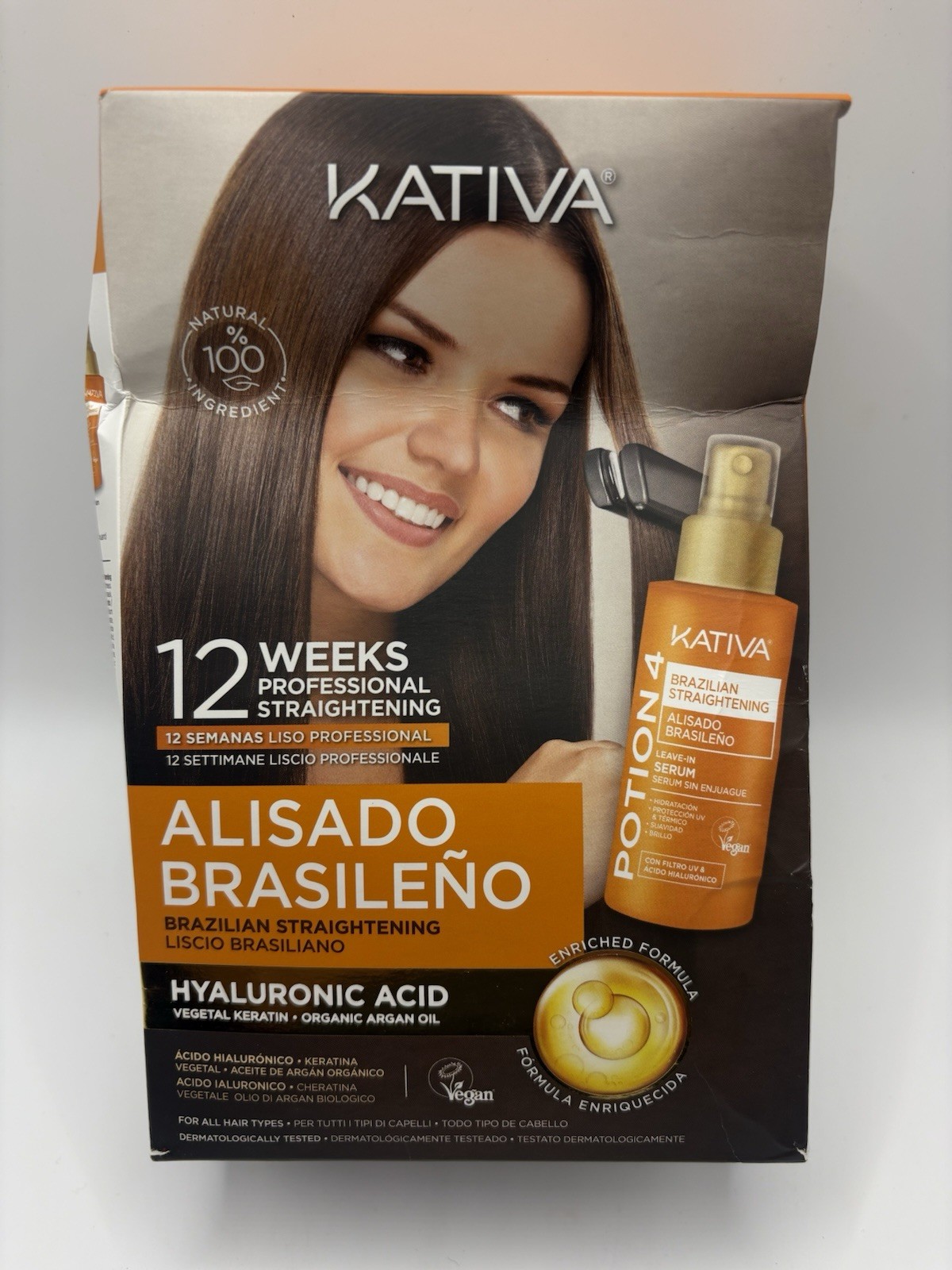 Kativa Brazilian Straightening Kit 12 Weeks of Home Use Professional Keratin