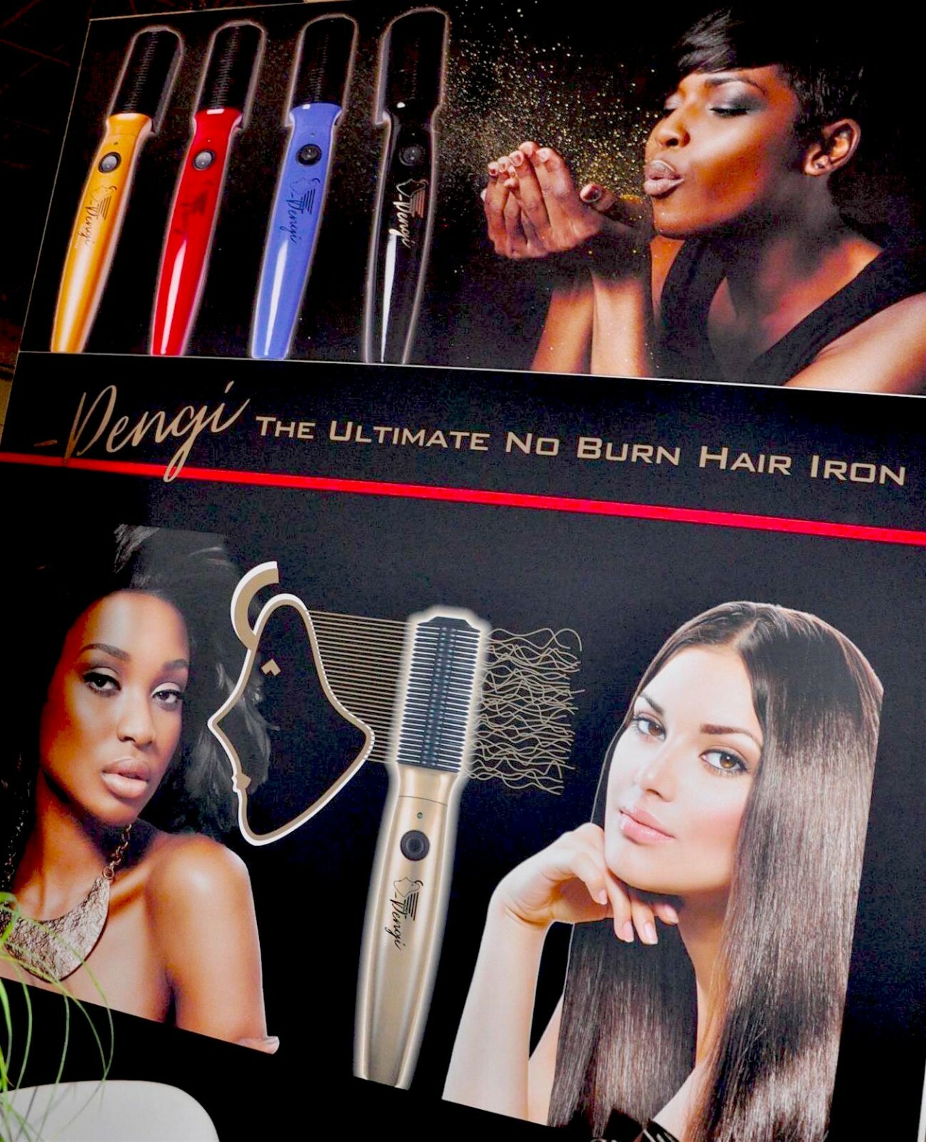 NO BURN Professional Hair Styling and Straightening Iron- Dengi Global