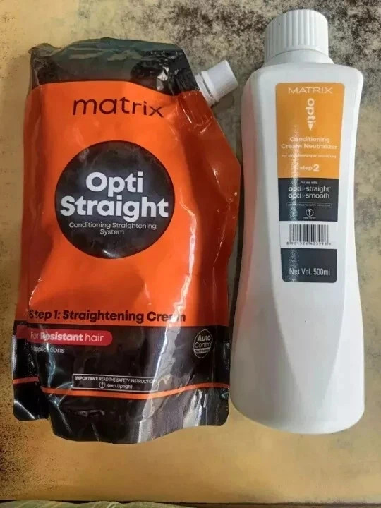 Matrix Opti Straight Hair Straightening Cream 500 ML + 500 ML Neutralizer Combo