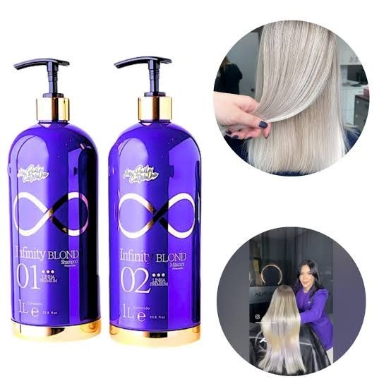 Infinity Blond Progressive Straightening Kit Ana Paula Carvalho / Shampoo + Mask