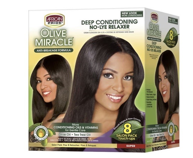 Relaxer African Pride Olive Miracle Deep Conditioning No-Lye 2-Pack 16 Salon Pks