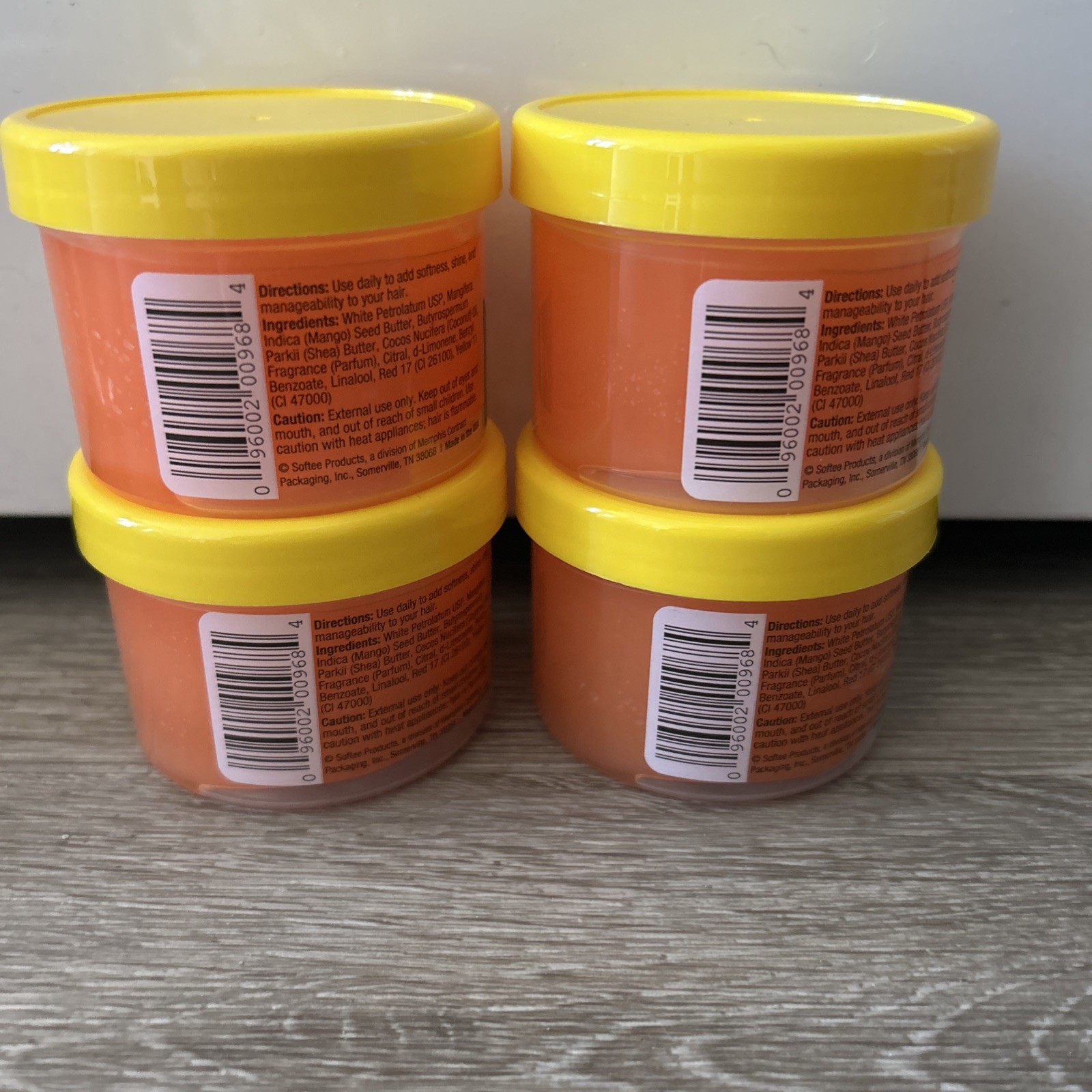 ( Lot 4 ) Softee Enriched w/ Shea Mango Butter Hair & Scalp Treatment 3oz Ea New
