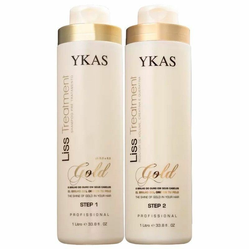 Gold Liss Treatment Straightening Progressive – Ykas – 2x1000ml 33.8 fl oz