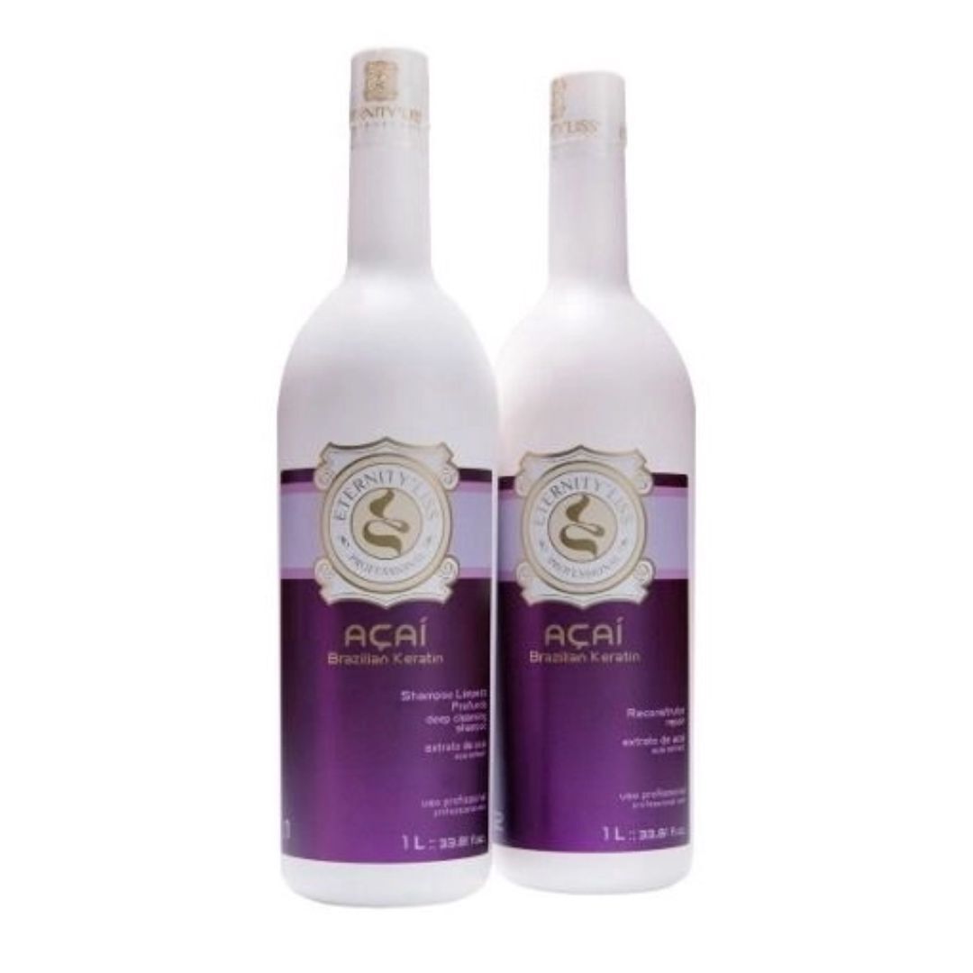Eternity Liss Acai Brazilian Keratin Smoothing Hair Progressive Brush 2 x 1L