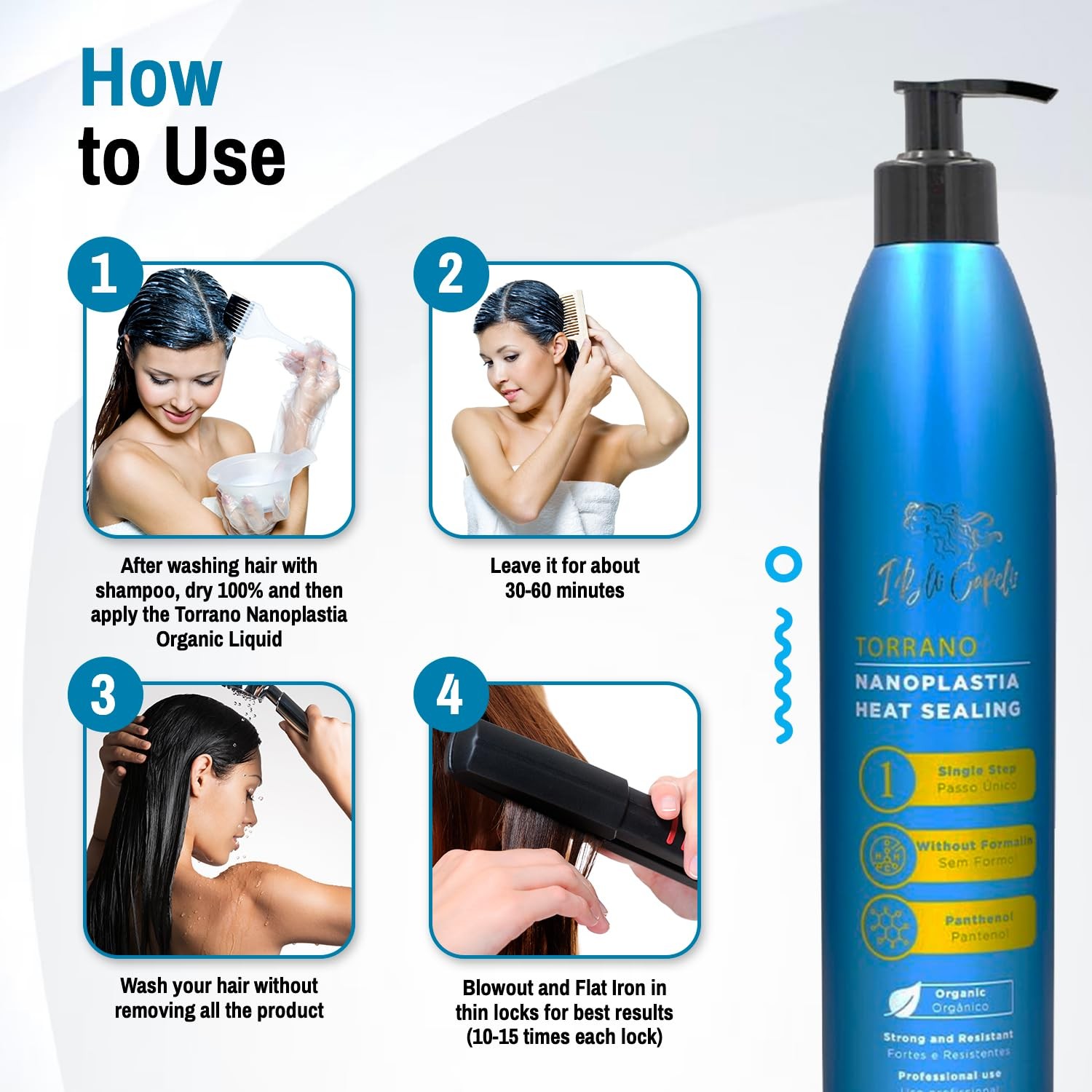 Torrano Cream Nano Keratin Hair Treatment, Straightening Hair 1 Step, Formald…