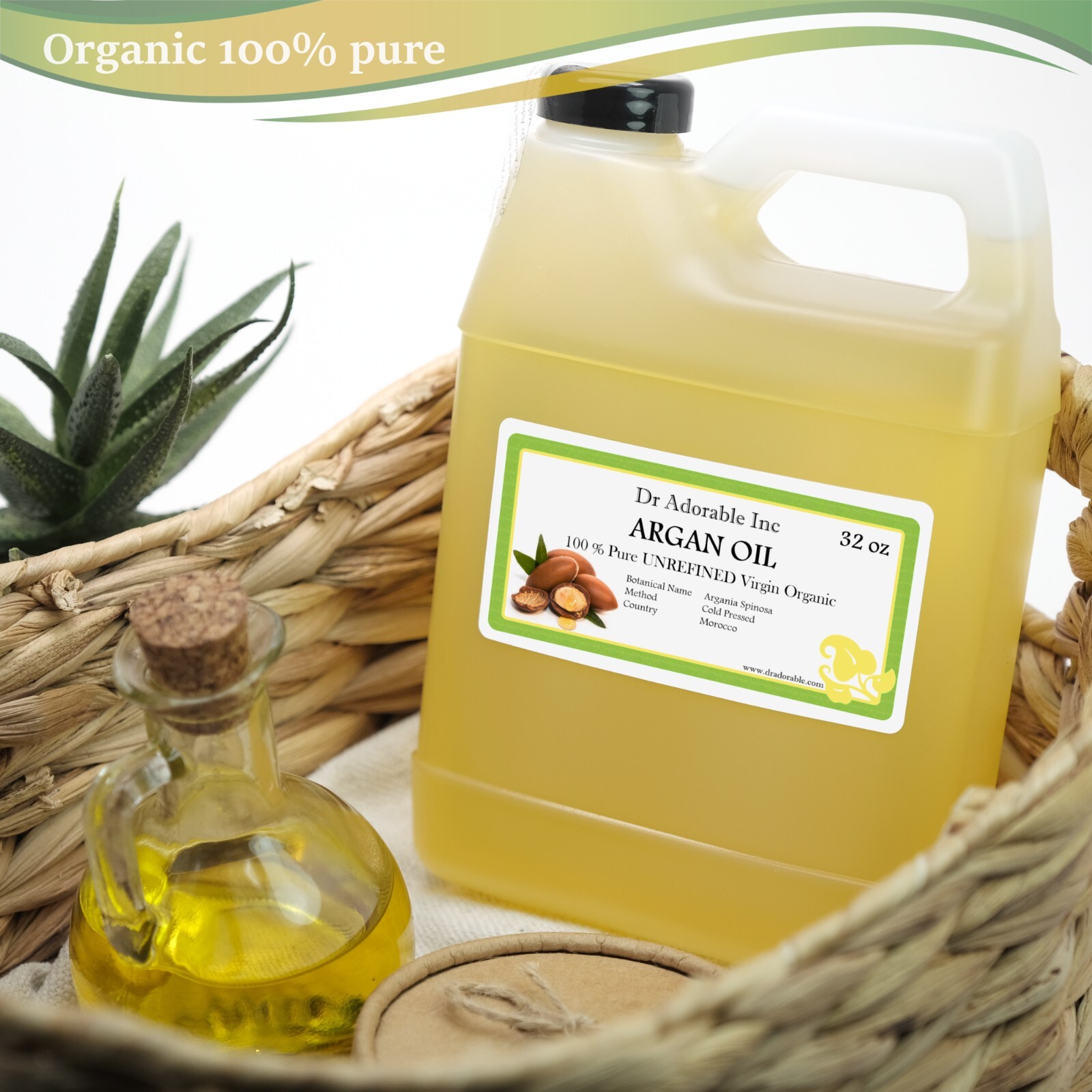 EXTRA VIRGIN ARGAN OIL UNREFINED ORGANIC COLD PRESSED PURE FROM 2 OZ UP TO GALLO