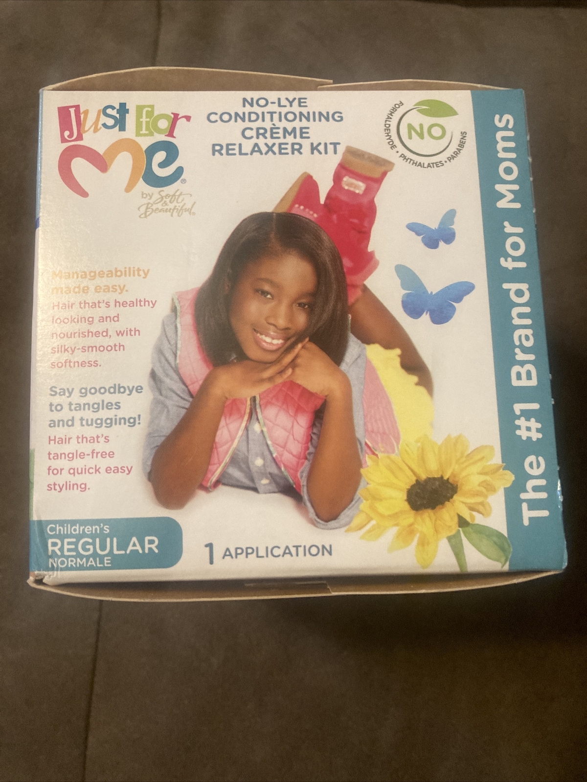 JUST FOR ME NO-LYE CONDITIONING CREME RELAXER KIT, CHILDREN’S REGULAR,NEW SEALED