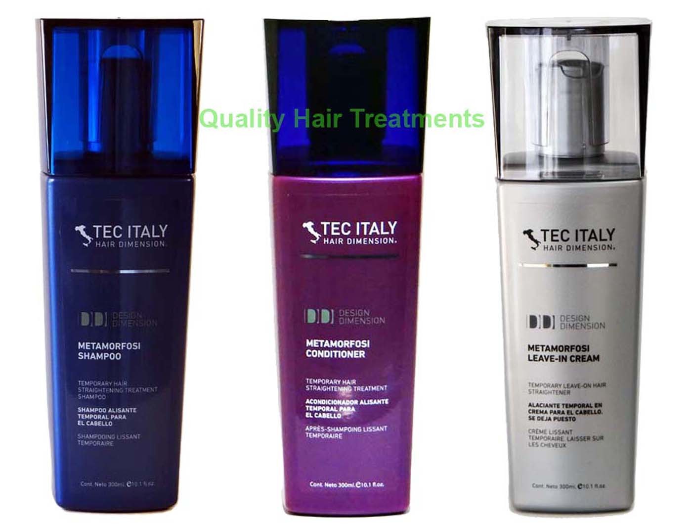 3 Bottles- Tec Italy Metamorfosi Shampoo, Conditioner & Leave in Cream Treatment