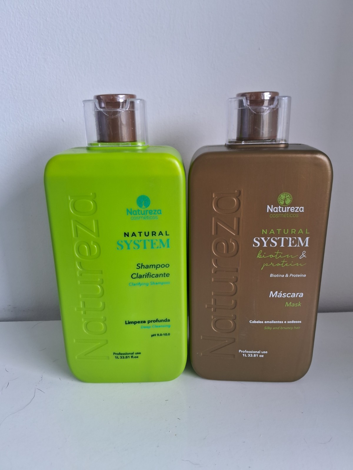 Natural System Kit with Biotin and Protein / Natureza Cosméticos 2x1L/33.81 oz
