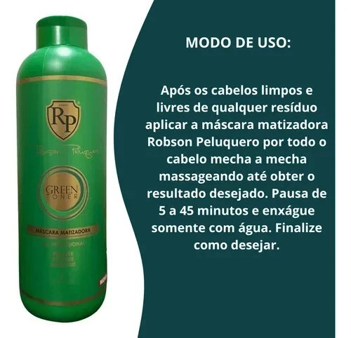 Robson Peluquero / Tint Mask Kit / Pink Toner+Green Toner 2x1L Extreme Luminous