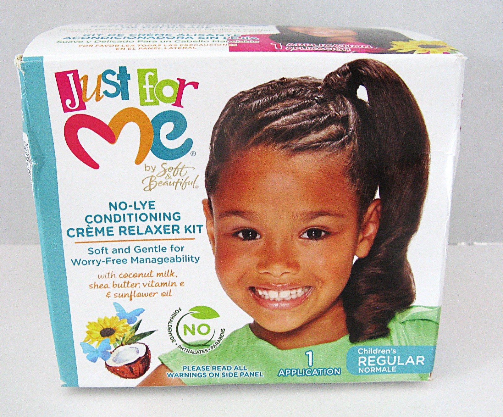 Just For Me No-Lye Conditioning Creme Relaxer Kit Children’s Regular NEW in Box