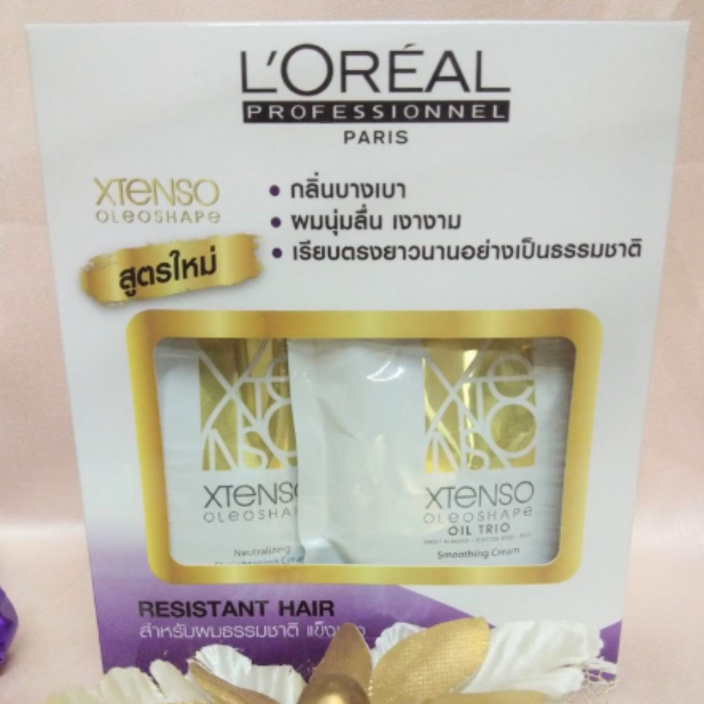 Loreal Hair Straightening Xtenso Cream Oleoshape Resistant Moisturist 125 ml x 2