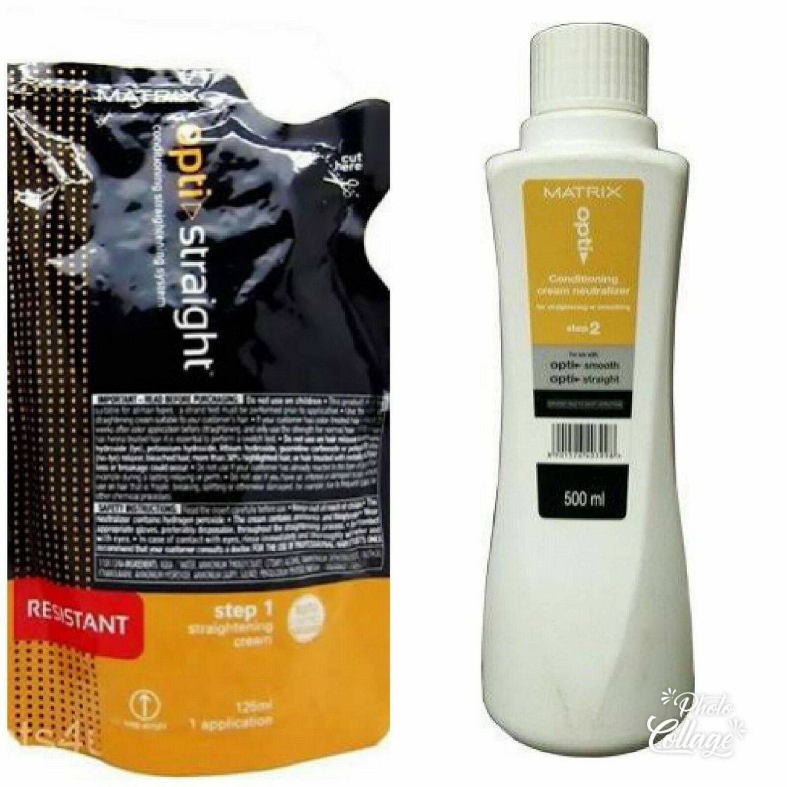 Matrix Opti Straight Hair Straightening Cream 500 ml & 500 ml neutralizer combo