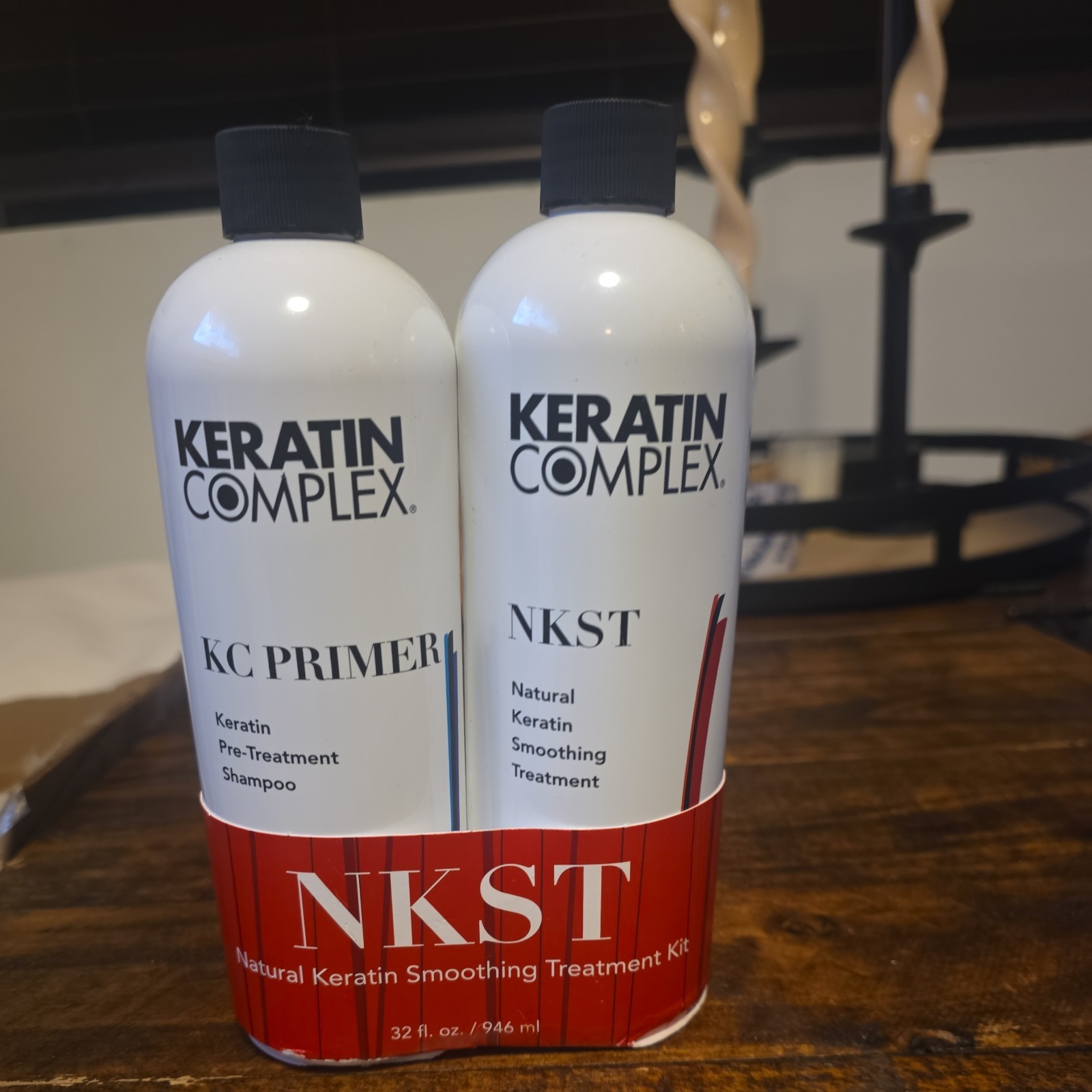 Keratin Complex KC Primer Shampoo + NKST Keratin Smoothing Treatment Set 16 oz