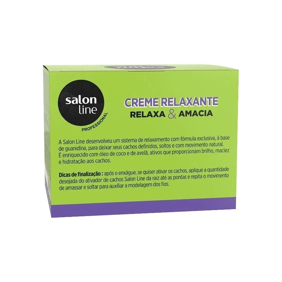 Salon Line Relaxing Cream Kit 305g Curl Definer Texturizer Wavy Hair