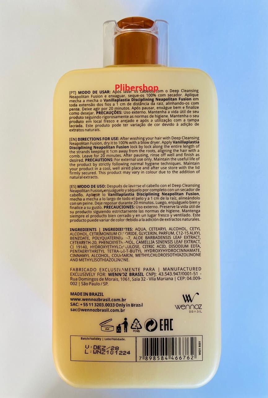 Wennoz Vanillaplastia Disciplining Napolitan Fusion 2 x 33.8 FlOz Shampoo Mask