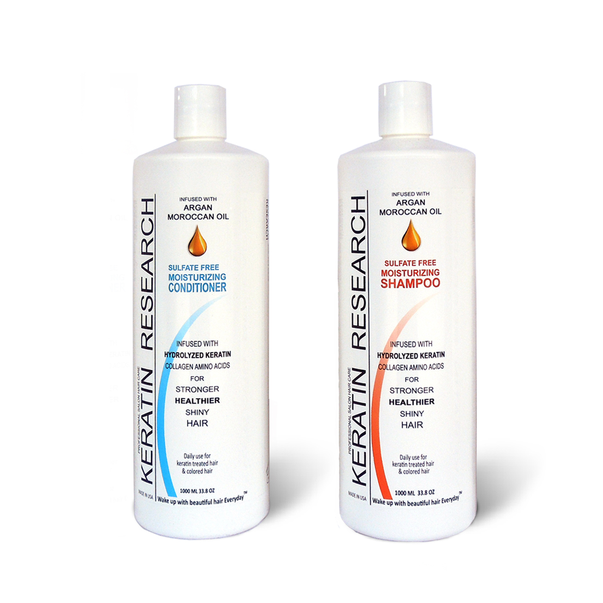 Moroccan Argan Oil Sulfate free shampoo conditioner set 2000ml For Keratin USA