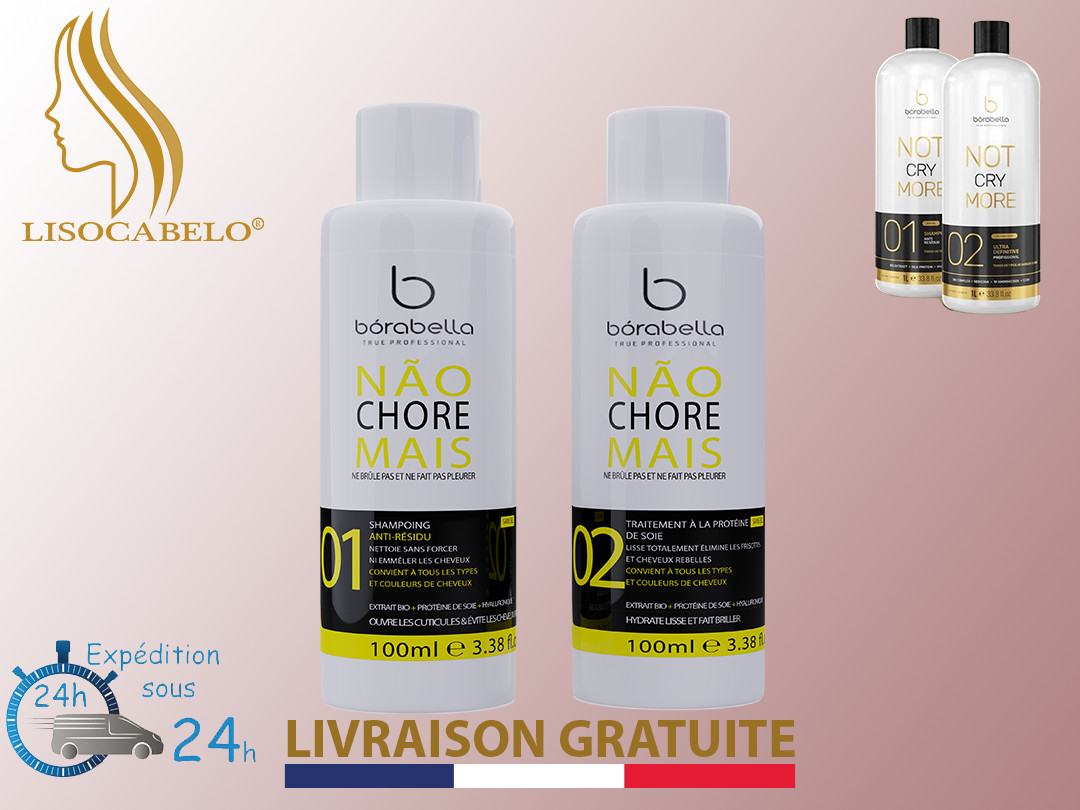Kit 2x100ml Smoothing Without Formaldehyde to The Protein Silk borabella Nao