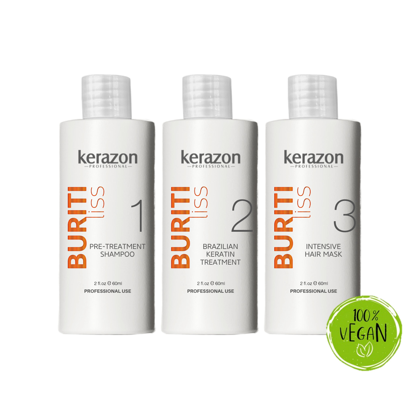 Brazilian Keratin Treatment KIT 6fl.oz 180ml KERAZON Buritiliss