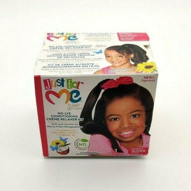 SOFT & BEAUTIFUL JUST FOR ME NO-LYE CONDITIONING CREME RELAXER KIT SUPER