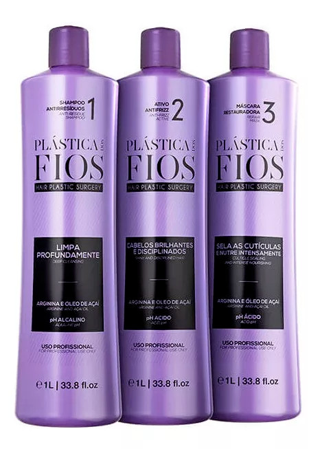 Cadiveu Plástica Dos Fios Selagem Térmica 3 X 1 Litro.