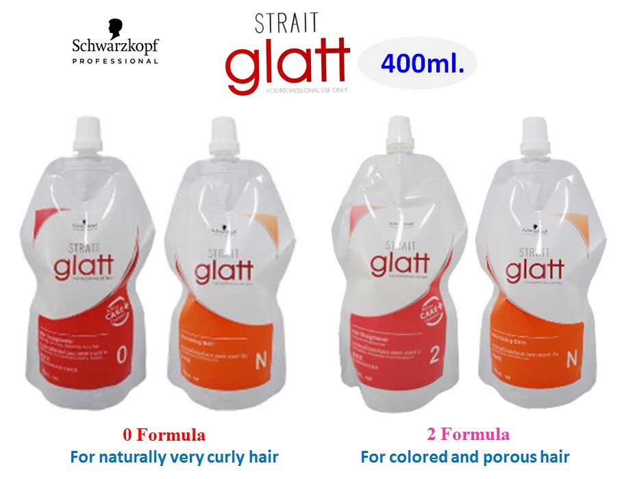 Glatt Professional Hair Straightening Cream 400ml. 0 or 2 Formula Schwarzkopf