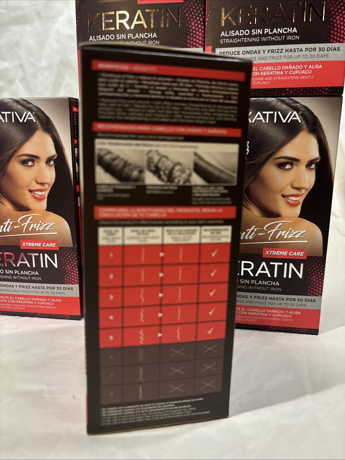 Kativa Anti-Frizz Xtreme Hair Care Keratin Straightening Without Iron Kit Treat