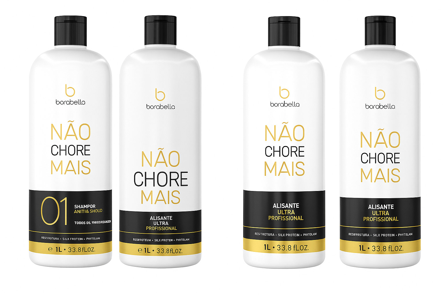 Borabella No More Cry Brazilian Progressive Kit 2×4×1L – Professional Keratin