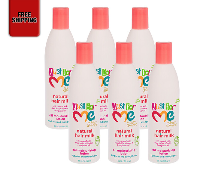 Just For Me Natural Hair Milk Oil Moisturizing Lotion 10fl.oz – Pack of 6