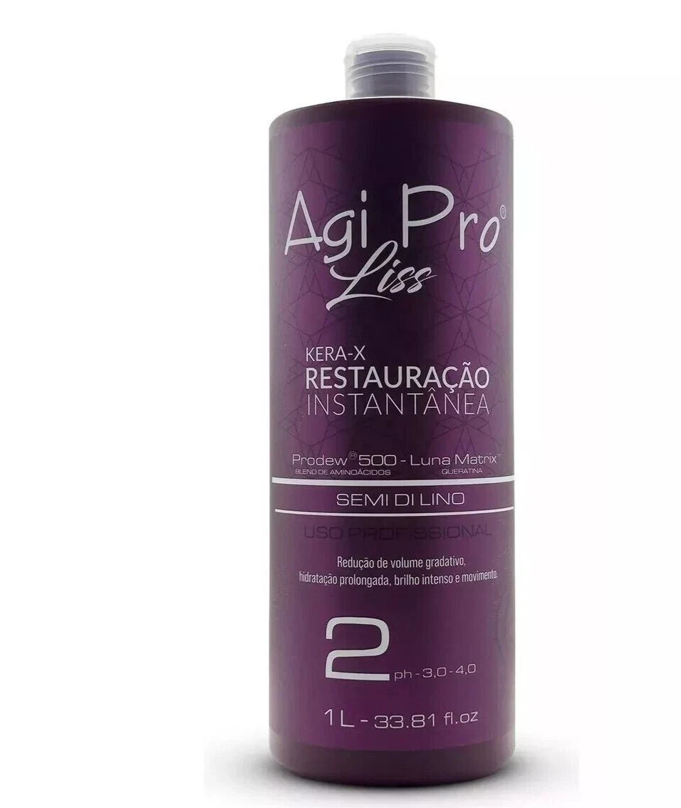 Agi Max Pro Liss Kera-X Brazilian Keratin Hair Straightening Kit 3x1L