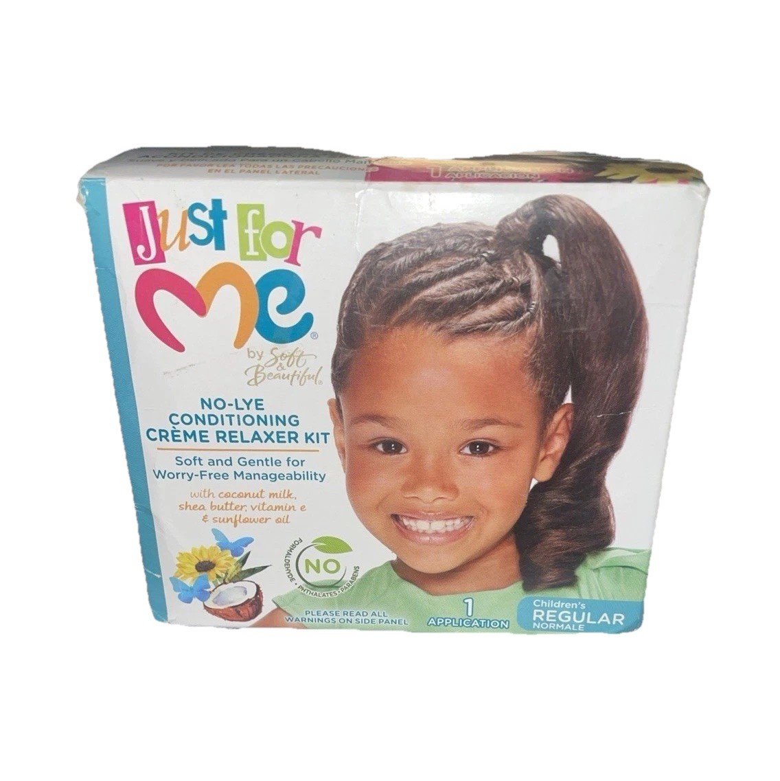 Just For Me! No-Lye Conditioning Crème Relaxer Kit for Children’s Hair