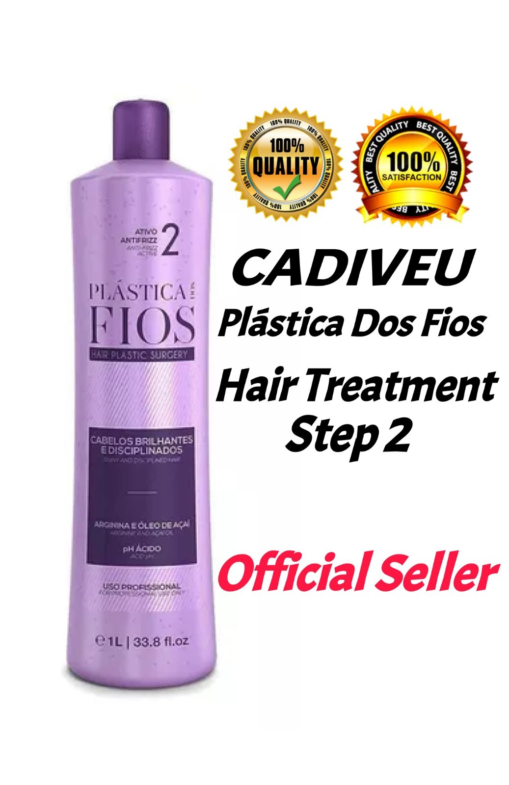 Cadiveu Plástica dos Fios Professional Brazilian Keratin Treatment|Sealant 1L/34