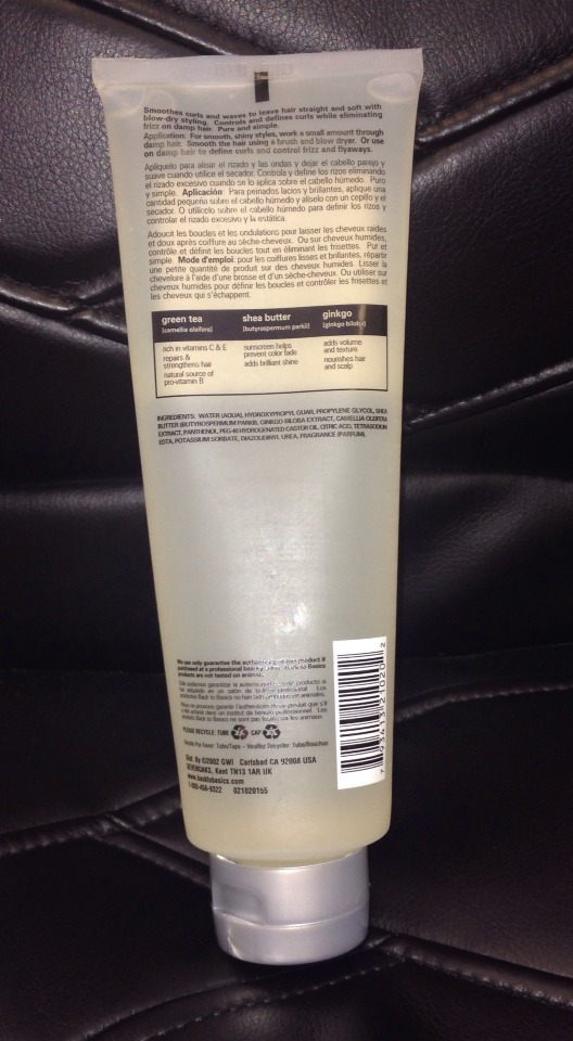 Back To Basics Green Tea Smoothing Elixir Anti-Frizz Straightening Gel 8.5 Oz