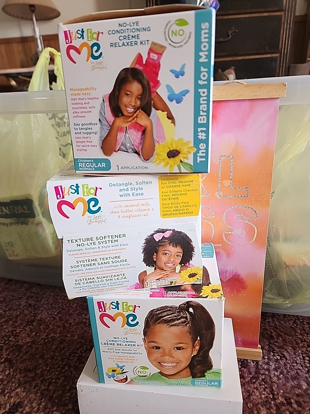 Just For Me Nolye Regular Conditioning Creme Relaxer Kit, 3 Count