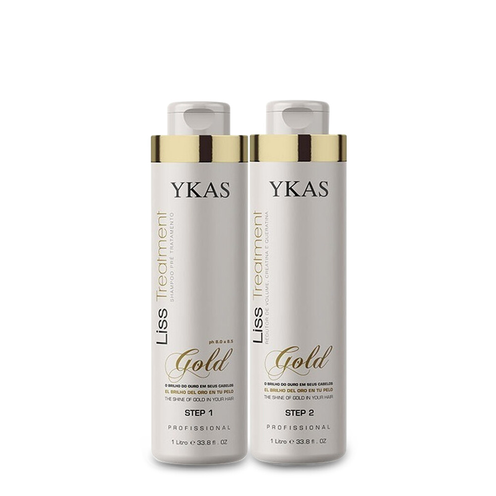 Ykas Gold Straightening System Kit Gold Liss Treatment 2x1L/2×33.8 fl.oz