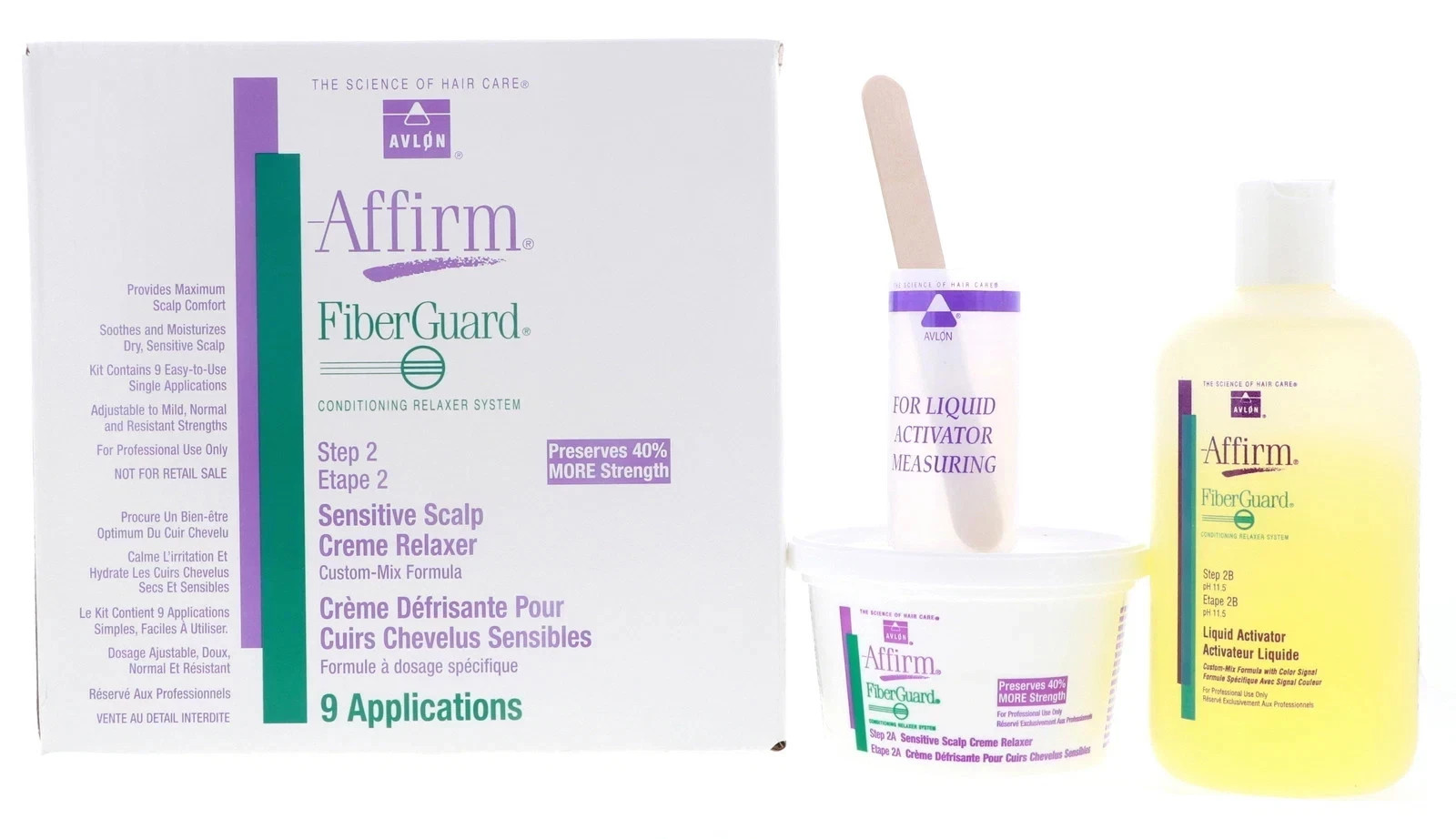 Avlon Affirm Fiberguard Sensitive Scalp Creme Relaxer (9 Pack)