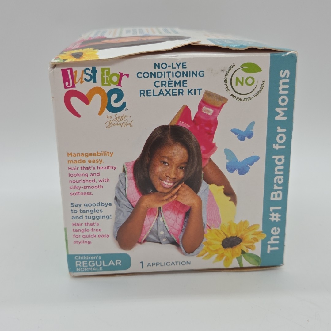 Lot Of 2 Just For Me No Lye Conditioner Creme Relaxer Kit Children’s Regular