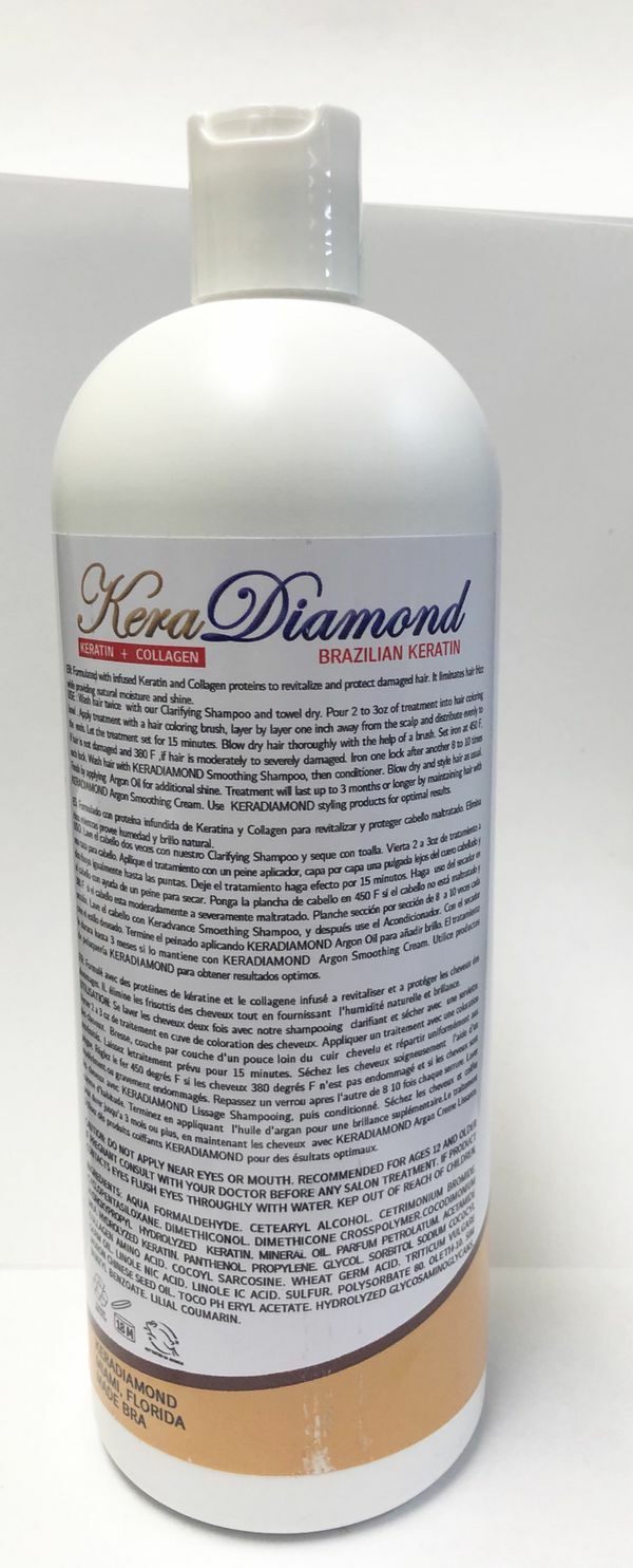 Kera Diamond Brazilian Keratin Treatment Chocolate 32FL Oz