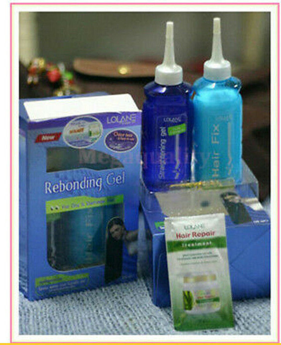 LOLANE Set Kit Straight Off Rebonding Gel For Dry and Damage Hair Easy