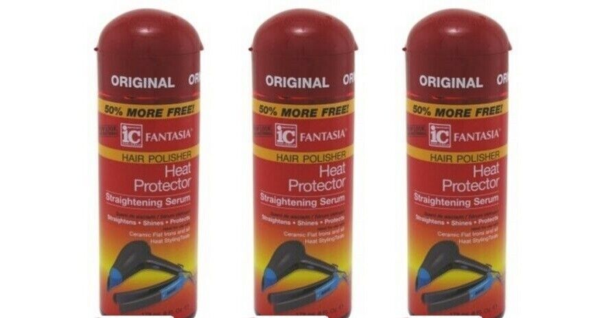 BL Fantasia Serum 6 oz Bonus Heat Protector Straightening – THREE PACK