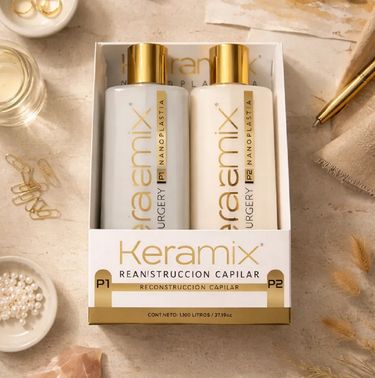 Keramix Hair Surgery Nanoplastia 550ml. Formol-free hair reconstruction.