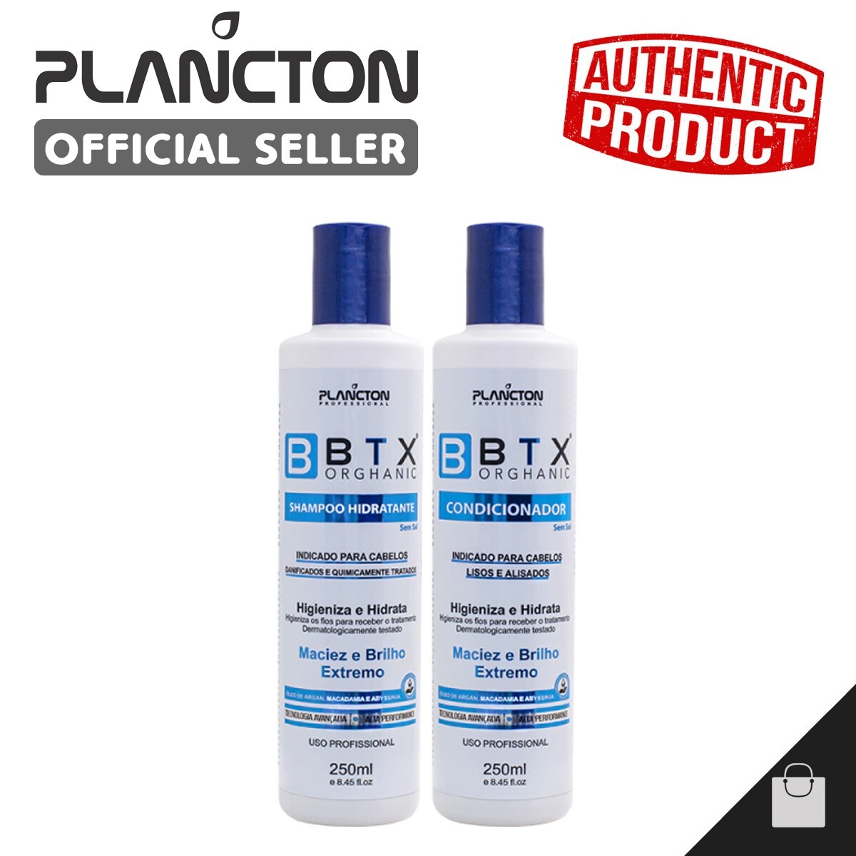 Plancton Btx Orghanic Kit Professional Hair Straightening Treatment 8.5 oz 250ml