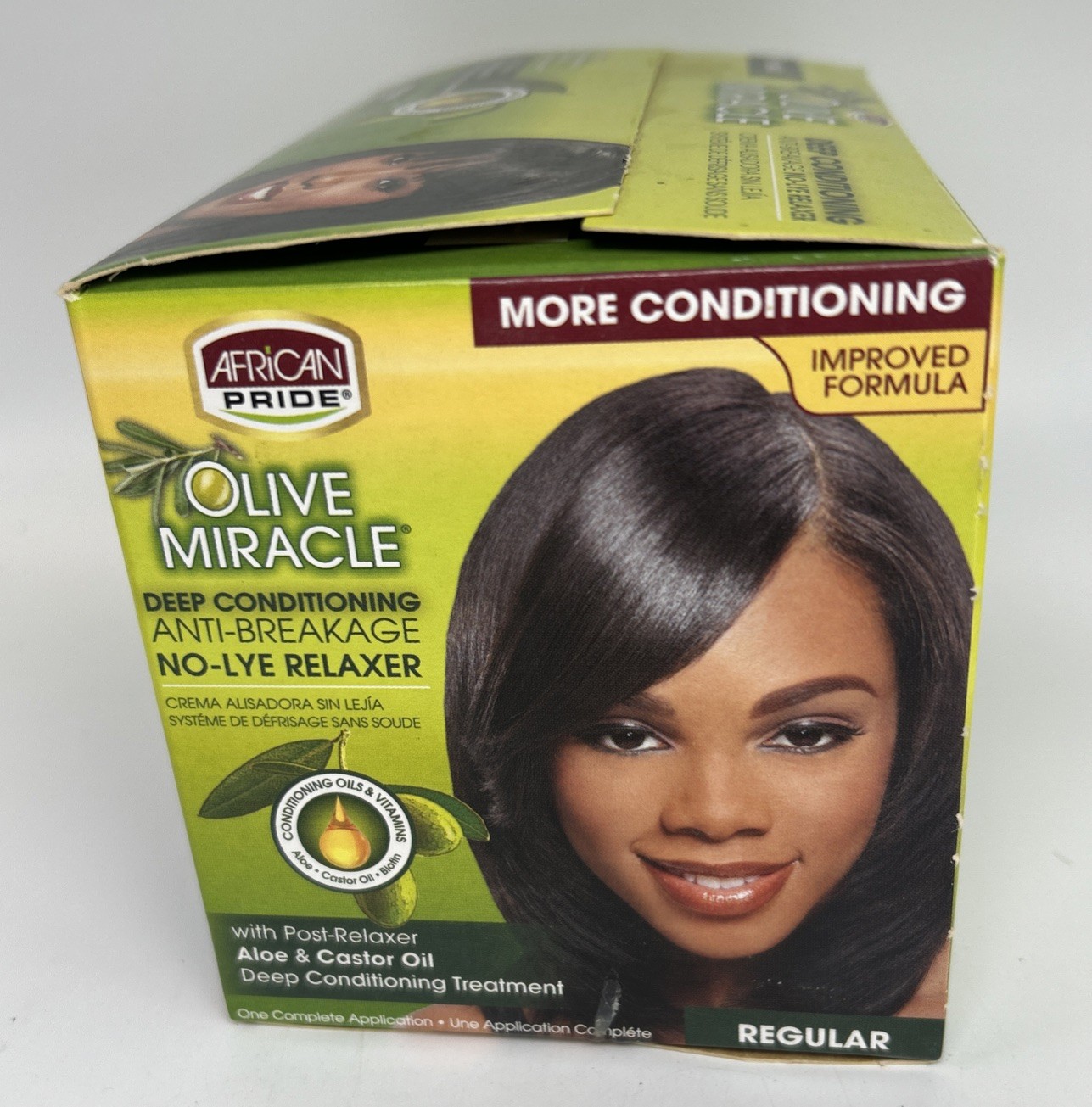 African Pride Olive Miracle Regular No-Lye Deep Conditioning Relaxer 2-Pk Exp 27