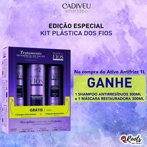 Cadiveu Plastica dos Fios Step 2 Thermal Sealing 1L Free Shampoo and Mask 300ml