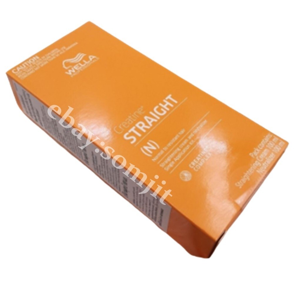 WELLA STRAIGHT(N) Hair Straightening Cream Permanent Intense Creatine Set 3 Box.