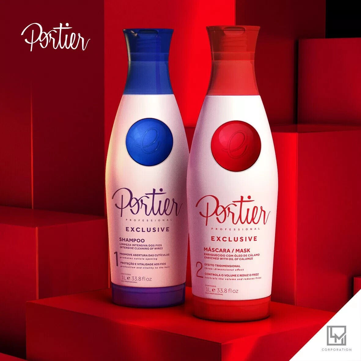 Portier Exclusive – Professional Treatment 2x1L/33.8 fl.oz Keratin Of Brazilian