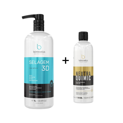 Borabella 3D Gloss Thermal Sealant 1L + NeutraQuimic Neutralizer 500ml Kit