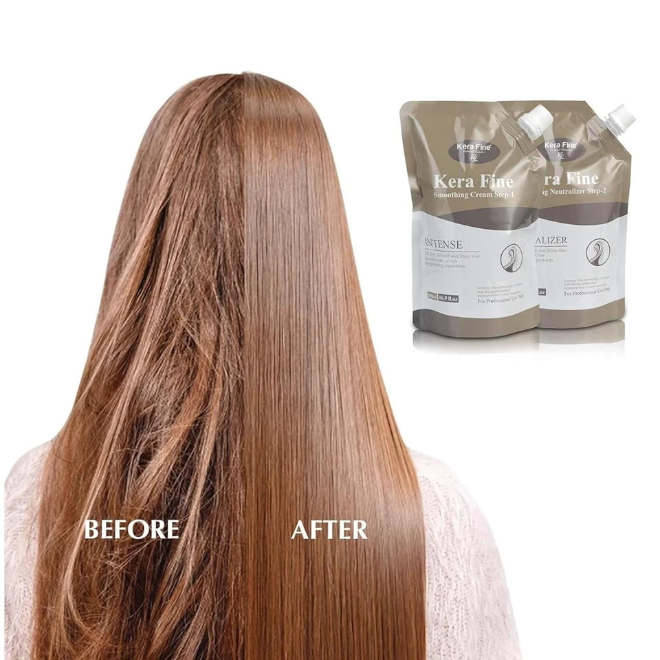 KERA FINE Hair Straightening Cream Step-1 & Step-2 Rebonding 125ml Each